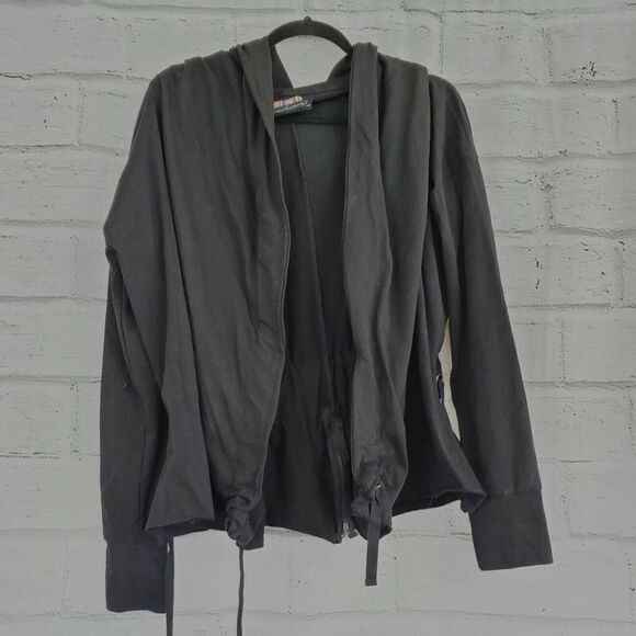 Talia Made In Peru Donna Jacket Black Peruvian Cotton Womens Size Medium - Picture 1 of 10